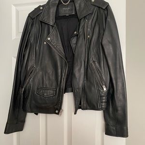 Black leather jacket